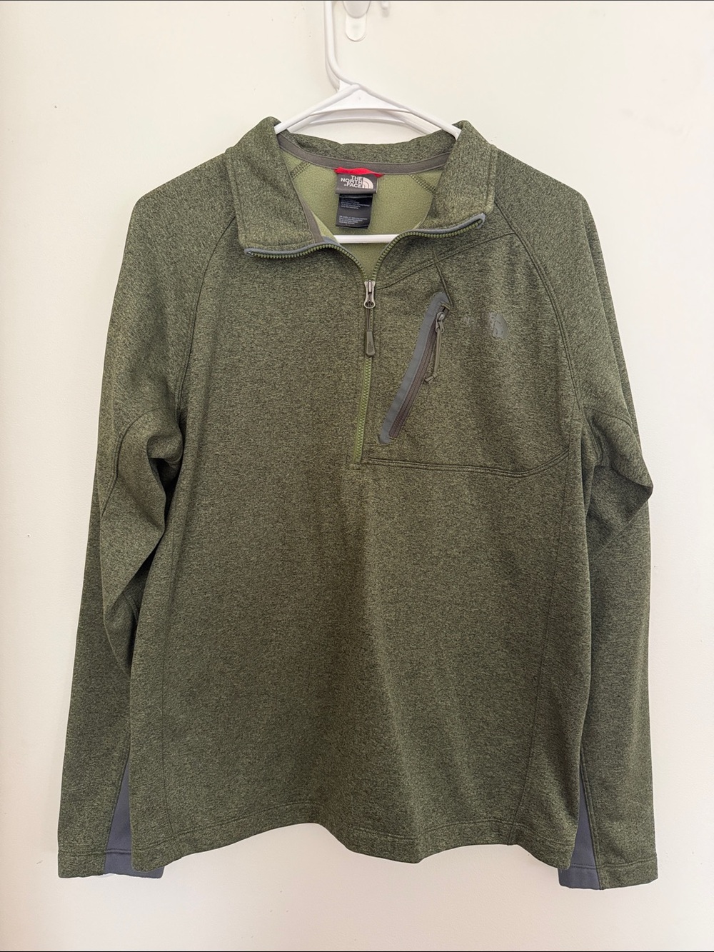 The North Face Olive Green Half-Zip Pullover